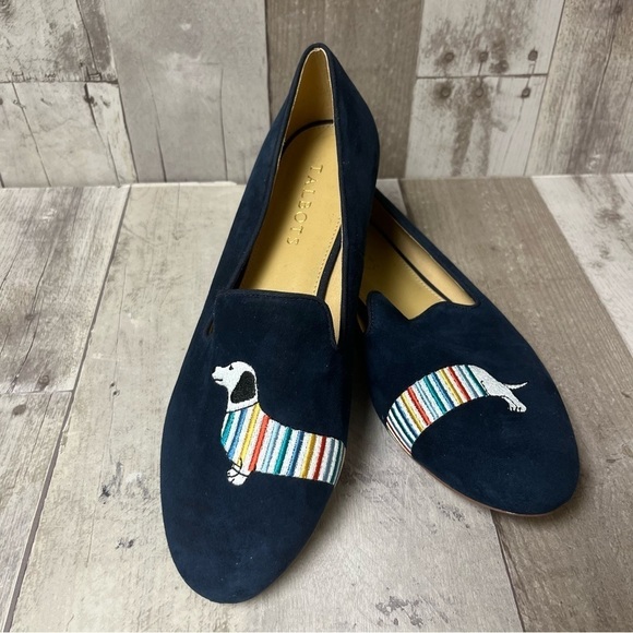 NWOB Talbots Ryan Embroidered Suede Loafers Size 8.5 - Picture 8 of 12